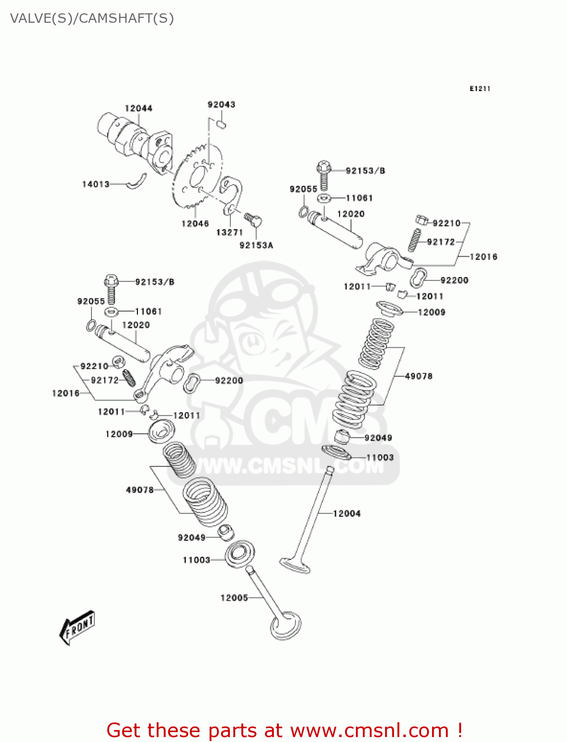 VALVE(S)/CAMSHAFT(S) KLX125-B3 KLX125L 2005 USA CANADA