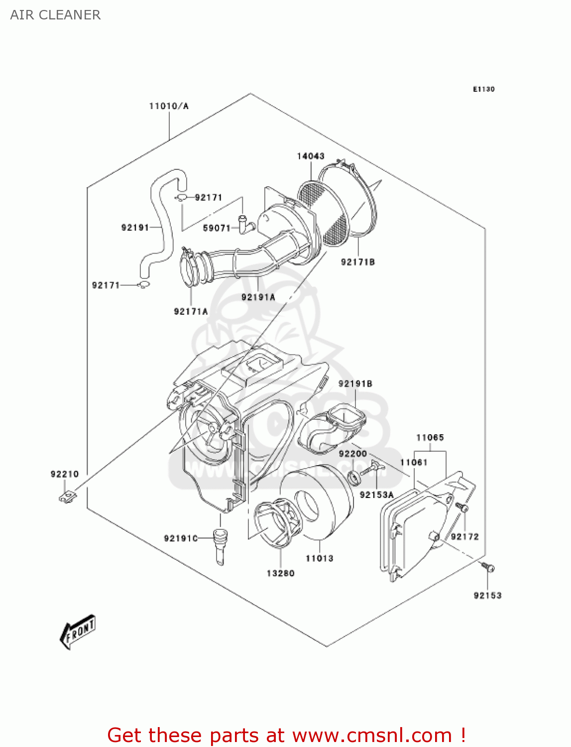 AIR CLEANER KLX125-B3 KLX125L 2005 USA CANADA
