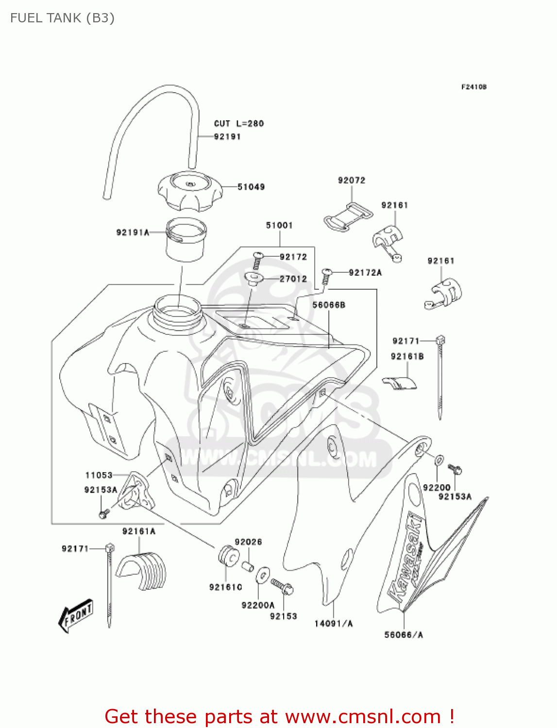 FUEL TANK (B3) KLX125-B3 KLX125L 2005 USA CANADA