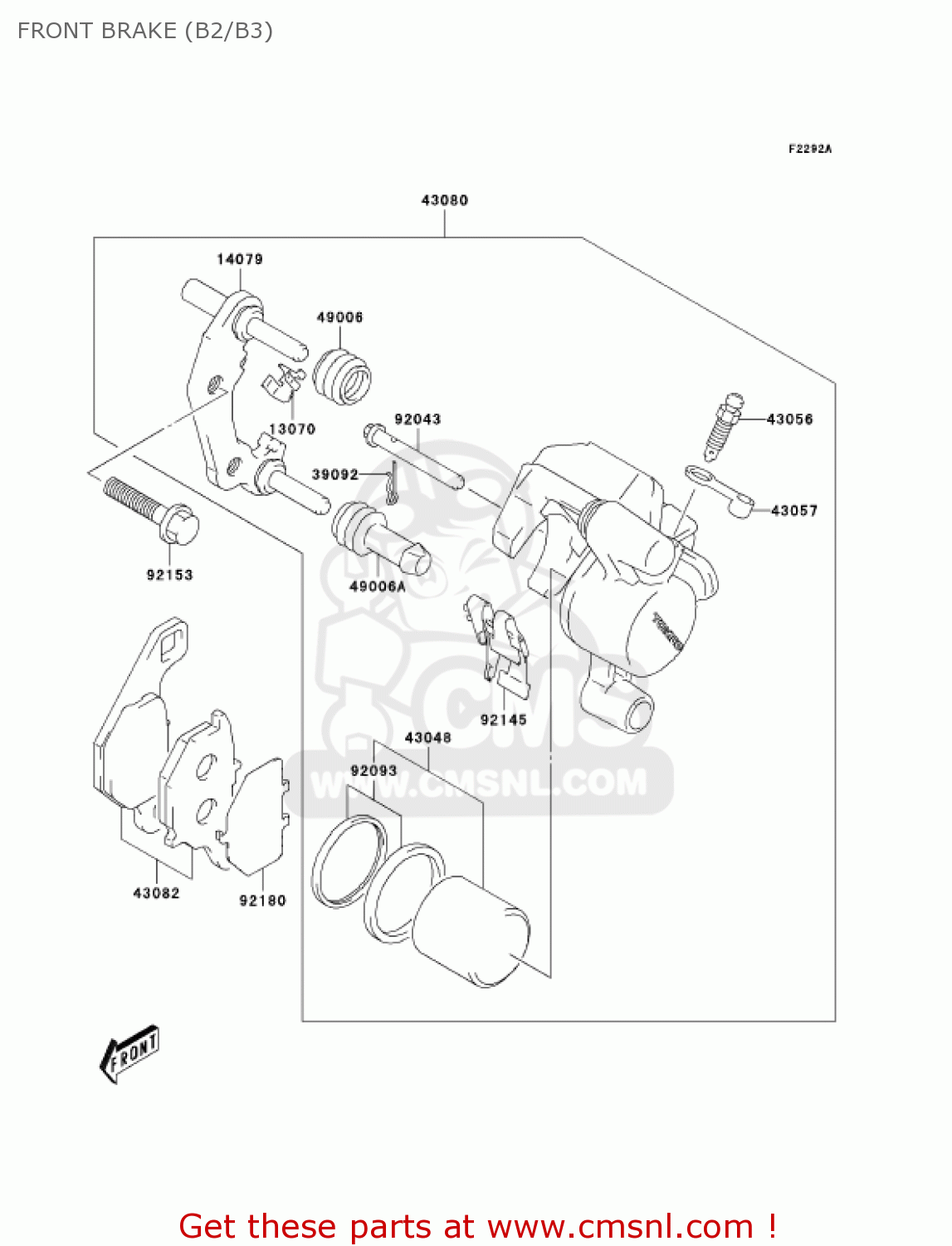 FRONT BRAKE (B2/B3) KLX125-B3 KLX125L 2005 USA CANADA