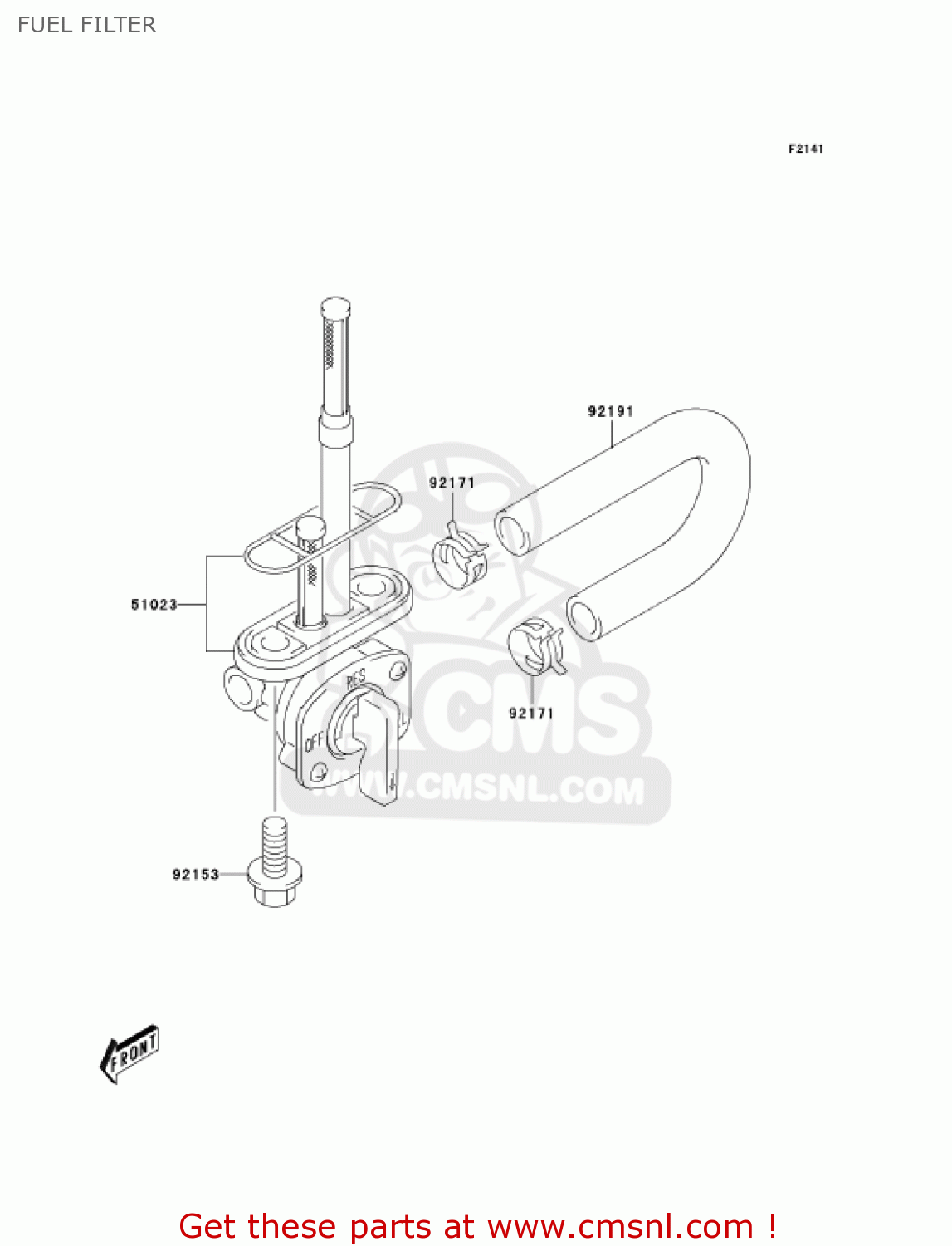 FUEL FILTER KLX125-B3 KLX125L 2005 USA CANADA