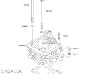 CYLINDER - KLX125-B3 KLX125L 2005 USA CANADA