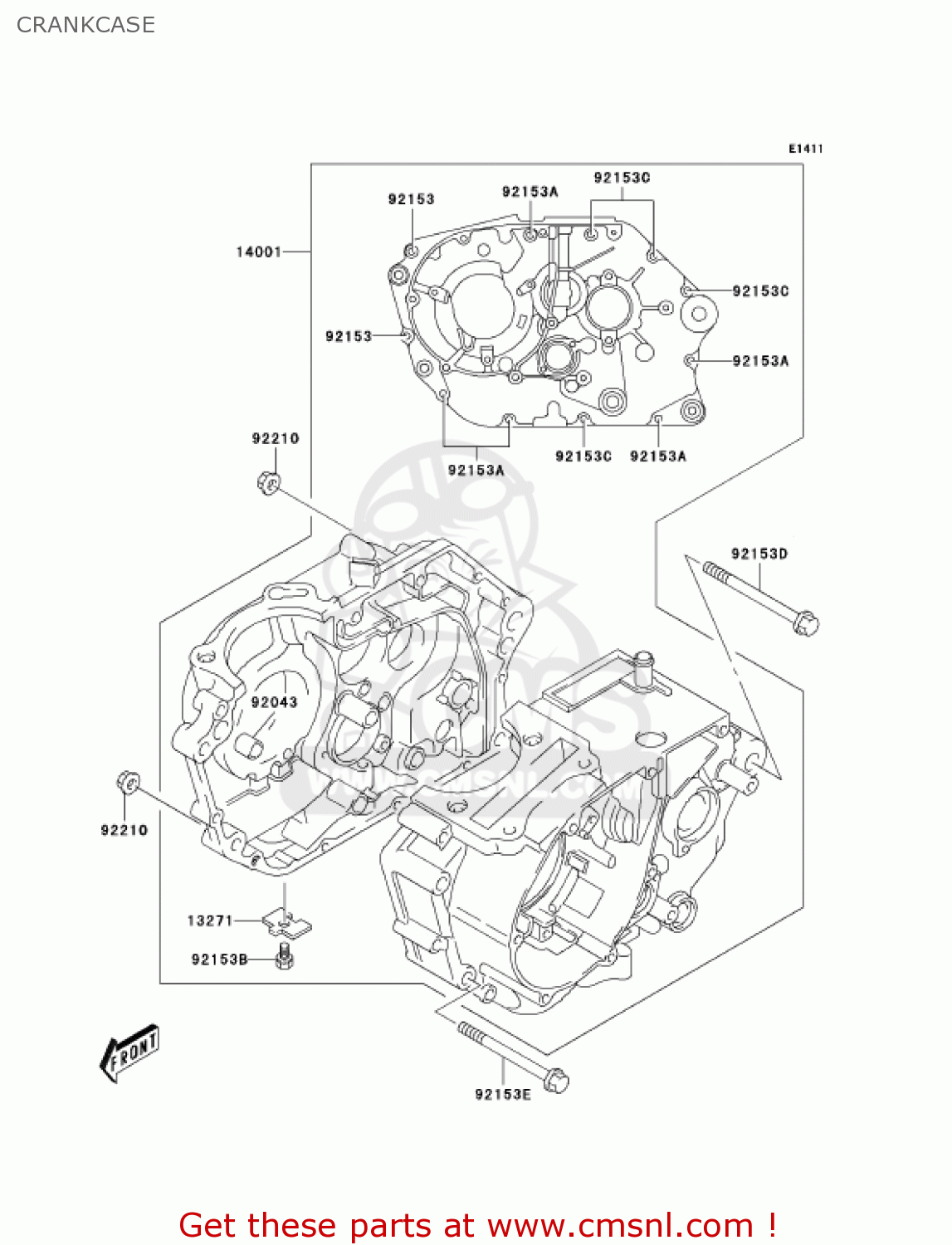 CRANKCASE KLX125A6F KLX125 2006 USA CANADA