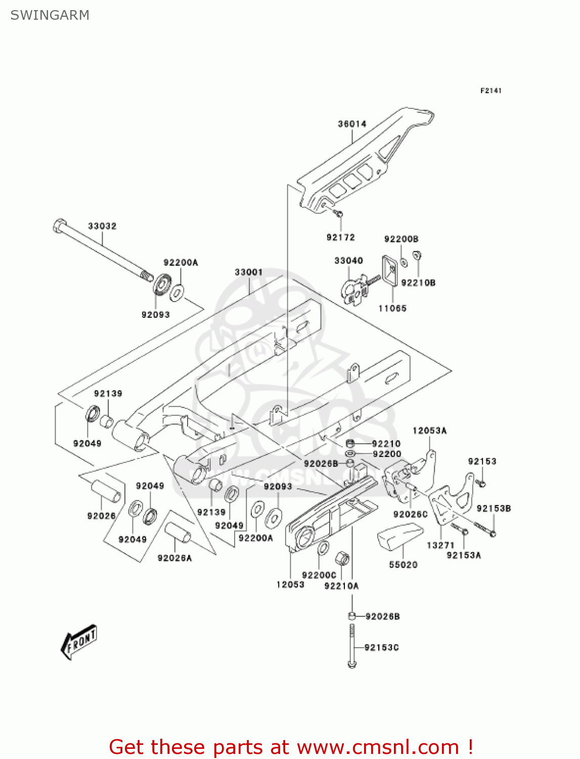 SWINGARM KLX125A6F KLX125 2006 USA CANADA
