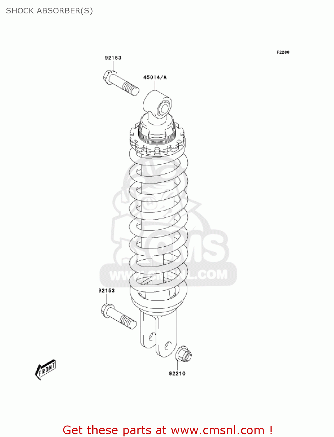 SHOCK ABSORBER(S) KLX125A6F KLX125 2006 USA CANADA