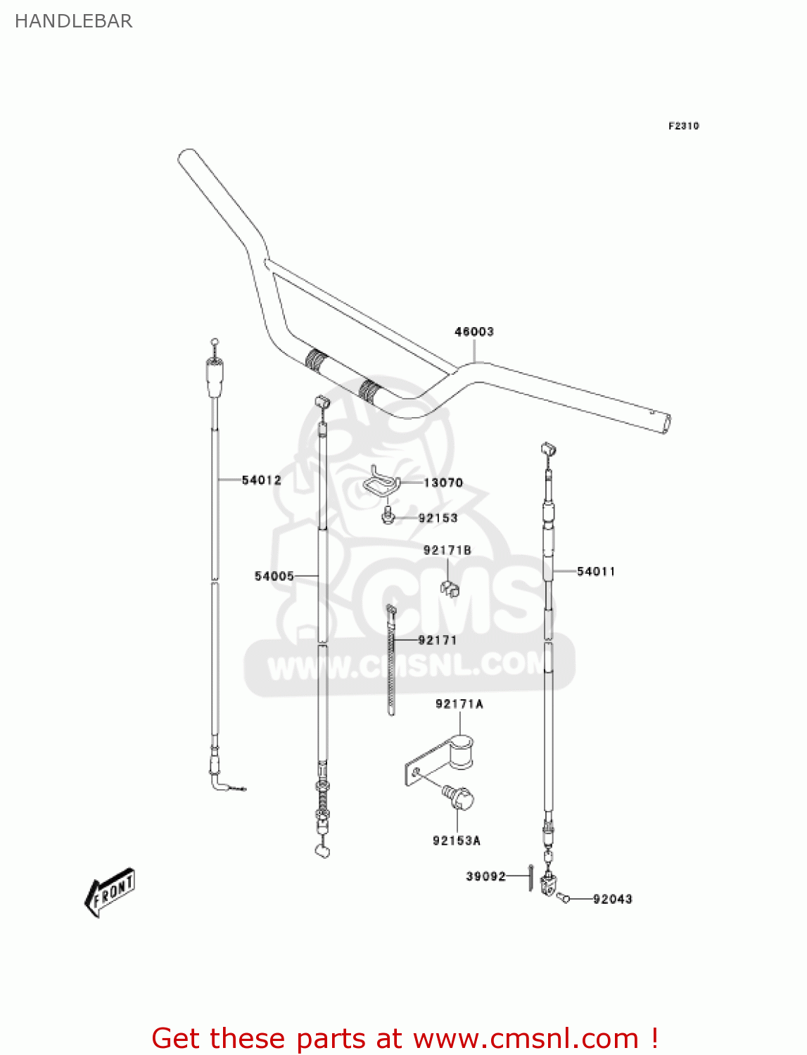 HANDLEBAR KLX125A6F KLX125 2006 USA CANADA