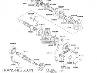 TRANSMISSION - KLX125A6F KLX125 2006 USA CANADA