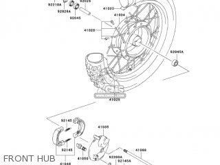 FRONT HUB - KLX125A6F KLX125 2006 USA CANADA