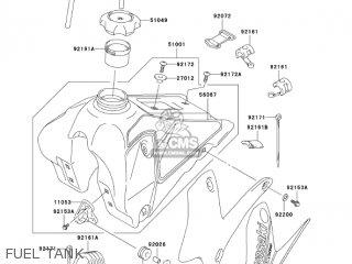 FUEL TANK - KLX125A6F KLX125 2006 USA CANADA