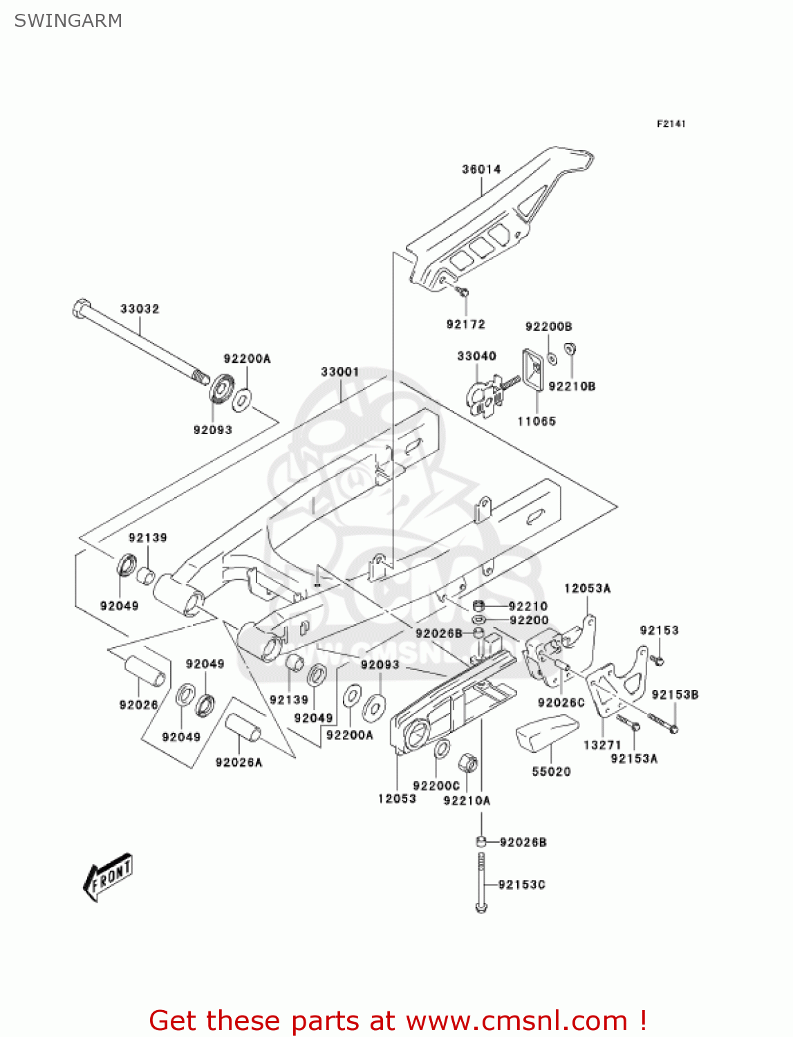 SWINGARM KLX125B6F KLX125L 2006 USA CANADA