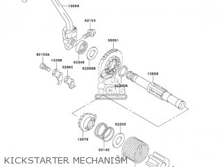 KICKSTARTER MECHANISM - KLX125B6F KLX125L 2006 USA CANADA