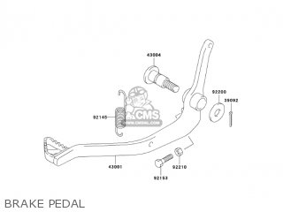 BRAKE PEDAL - KLX125B6F KLX125L 2006 USA CANADA