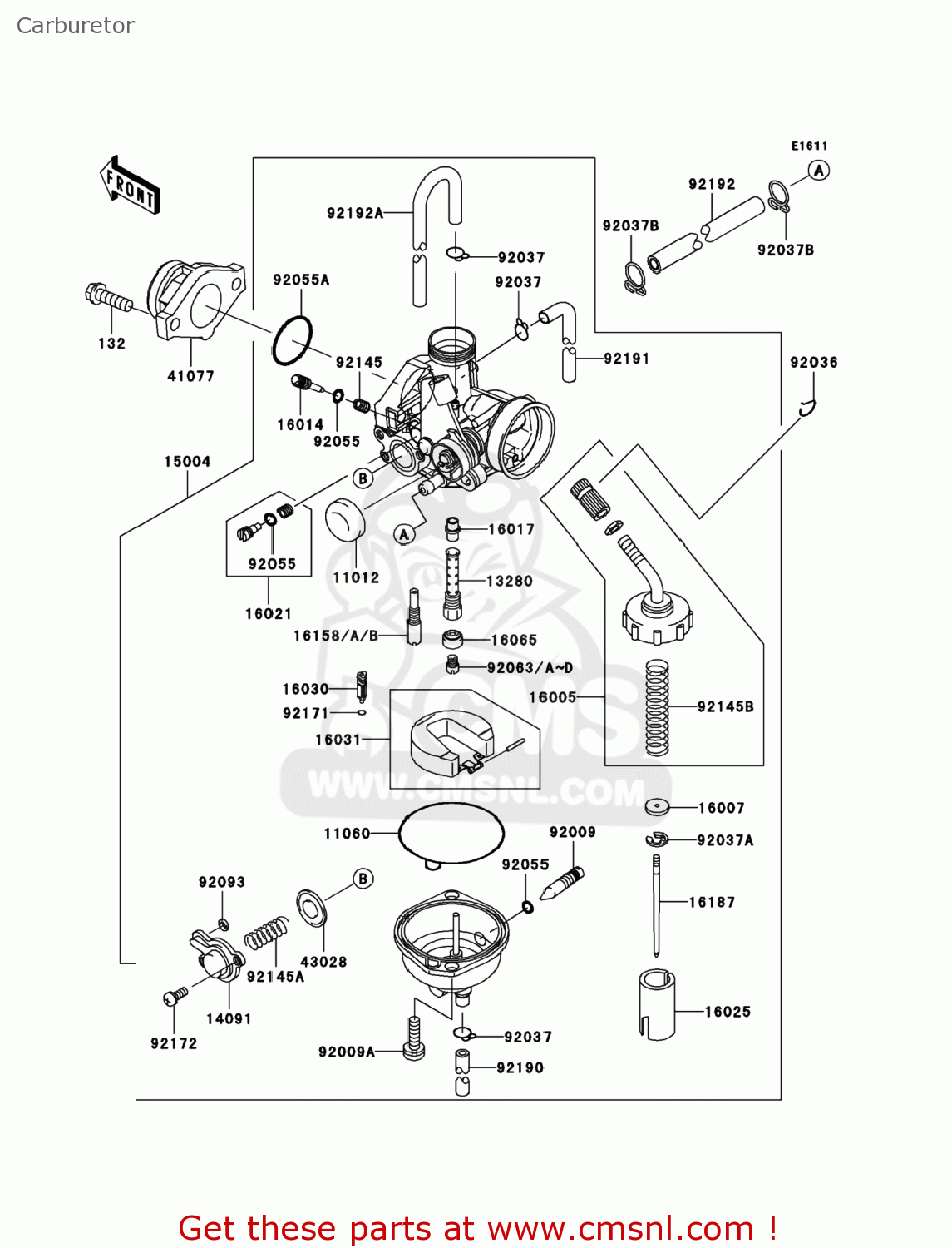 Kawasaki KLX140-B8F KLX140L 2008 USA Carburetor - Buy Original ...