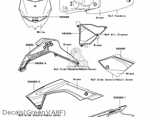 Kawasaki KLX140-A8F 2008 USA parts lists and schematics