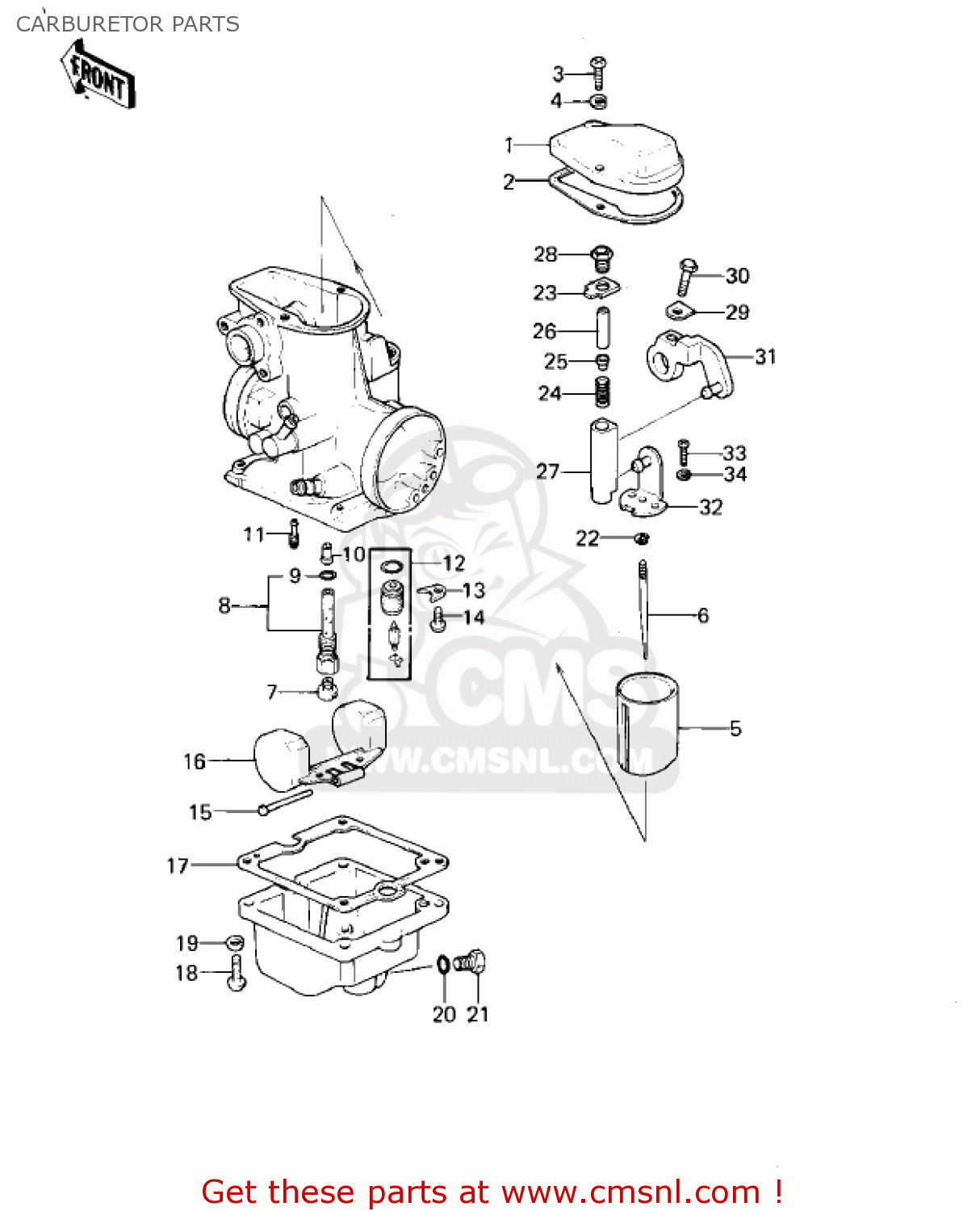 CARBURETOR PARTS KLX250A1 KLX250 1979