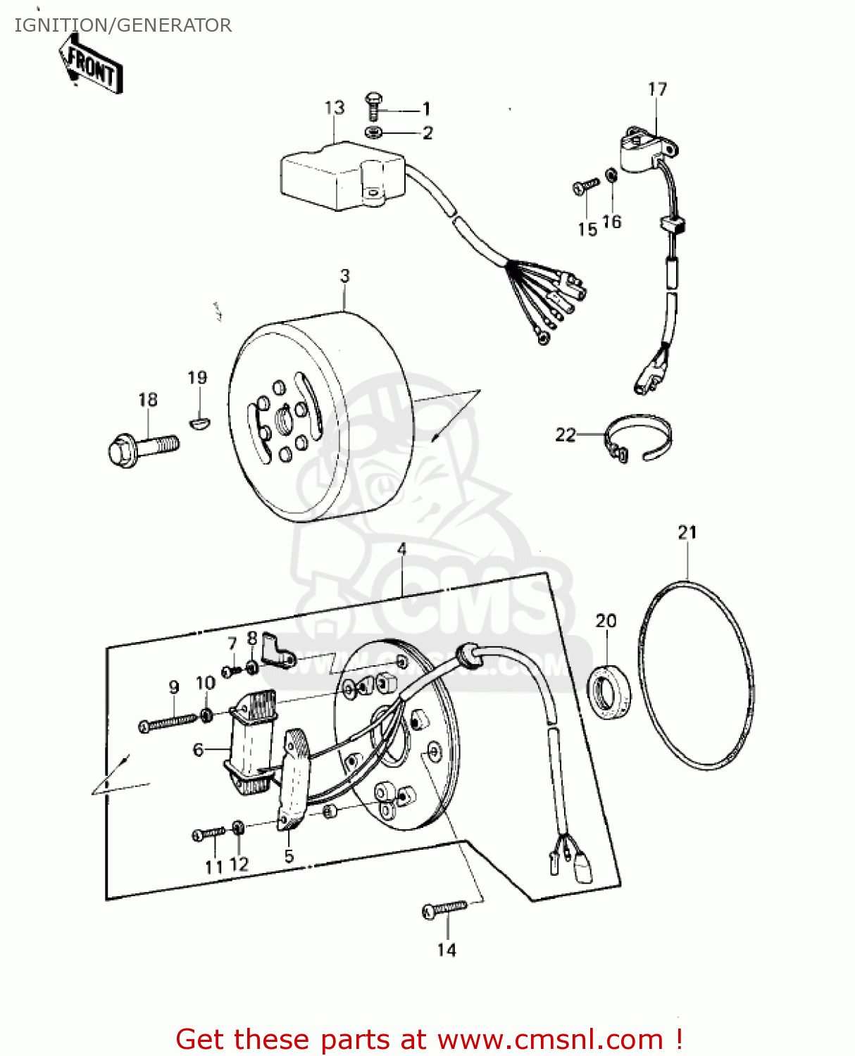 IGNITION/GENERATOR KLX250A1 KLX250 1979