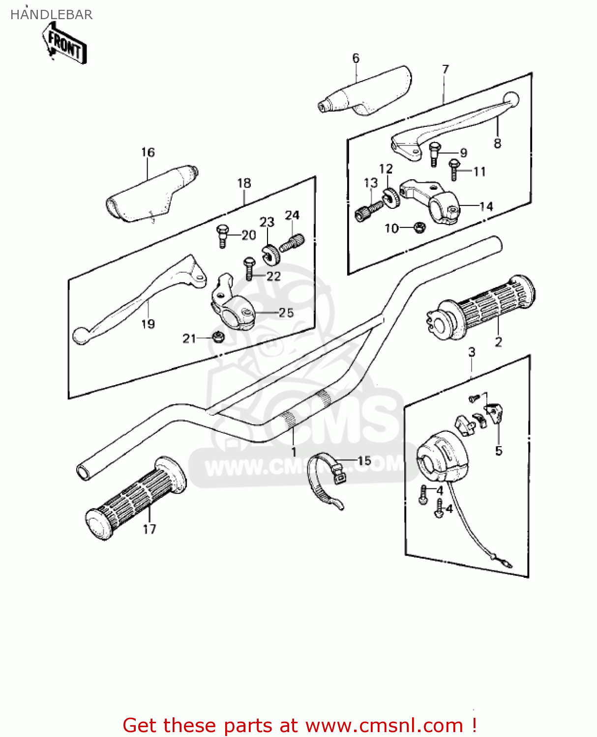HANDLEBAR KLX250A1 KLX250 1979