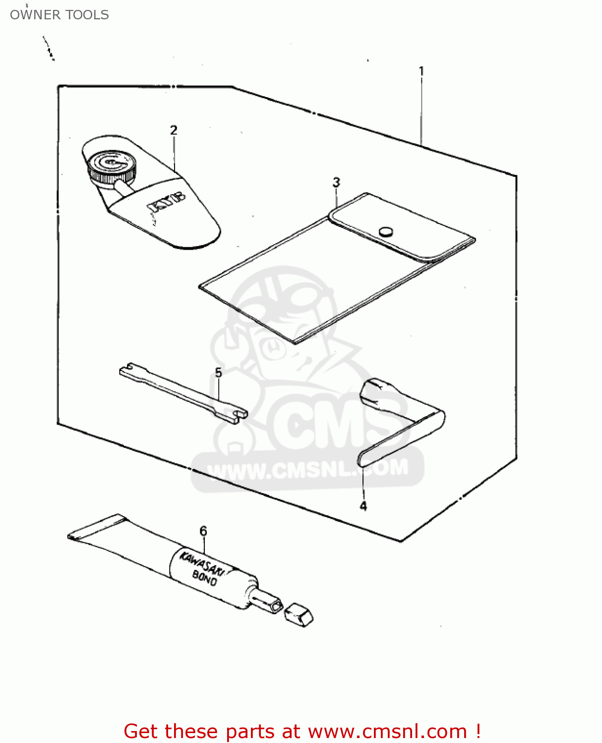 OWNER TOOLS KLX250A1 KLX250 1979