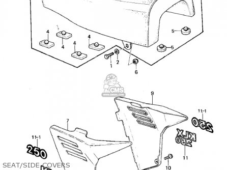 SEAT/SIDE COVERS - KLX250A1 KLX250 1979