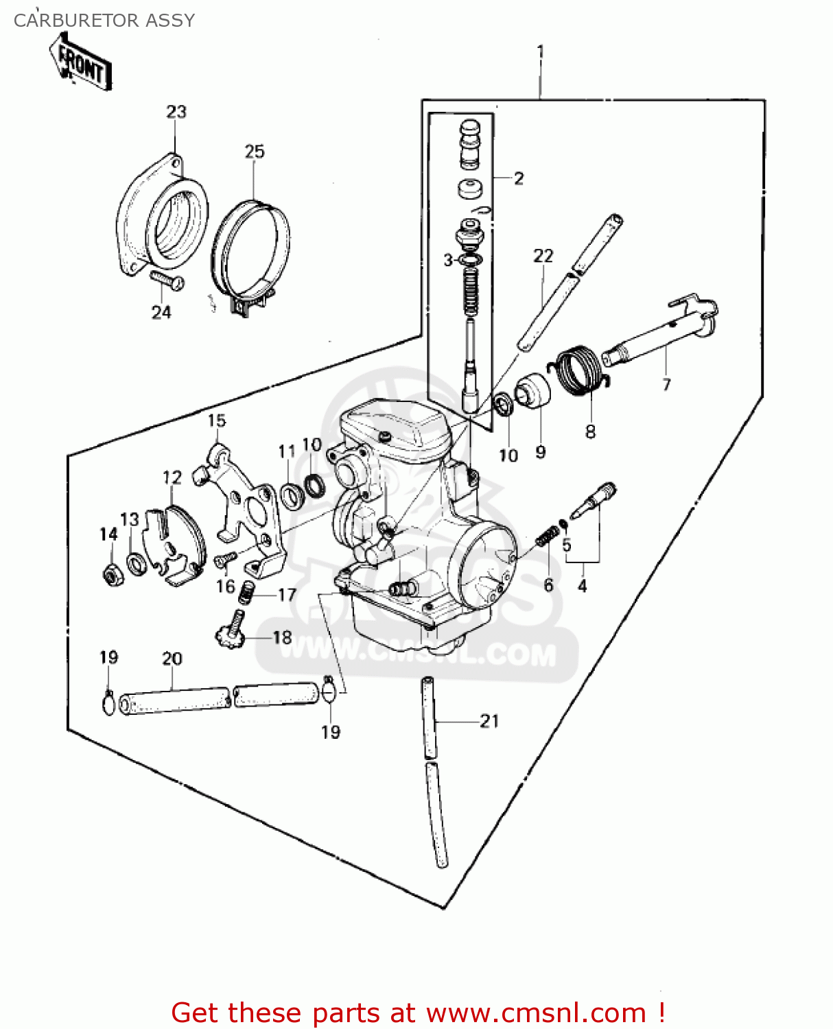 CARBURETOR ASSY KLX250A2 KLX250 1980