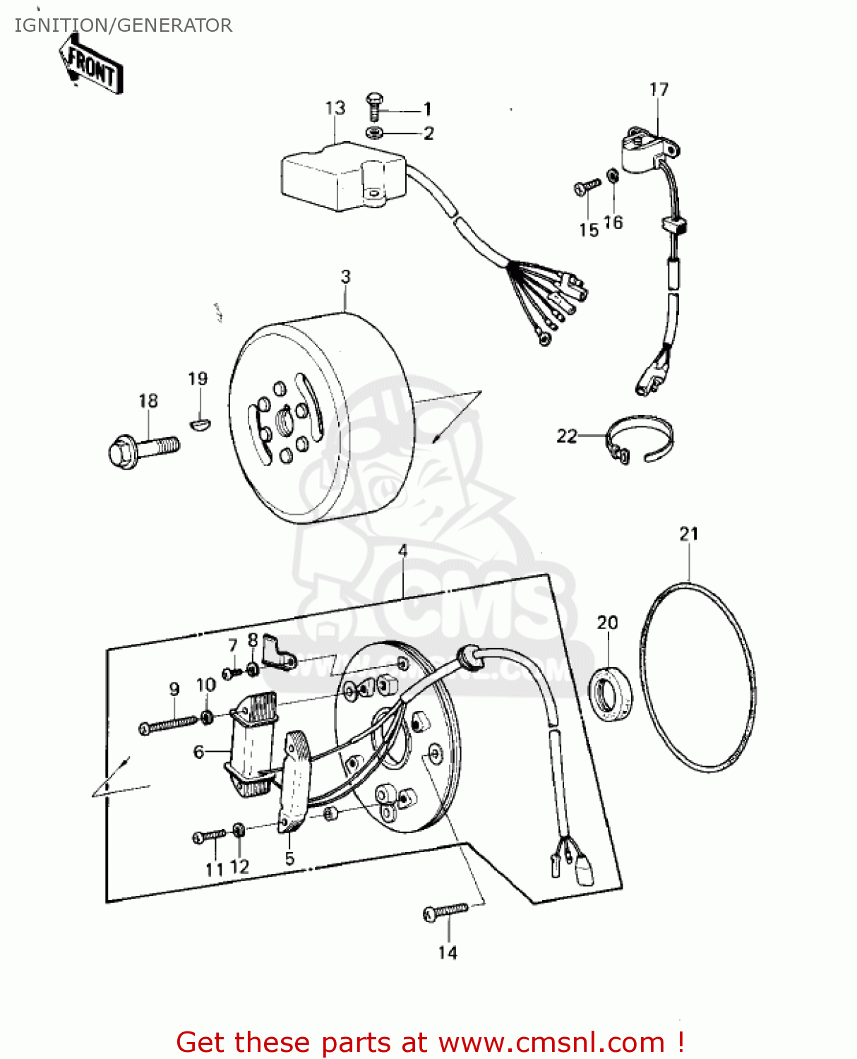 IGNITION/GENERATOR KLX250A2 KLX250 1980