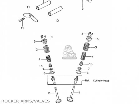 ROCKER ARMS/VALVES - KLX250A2 KLX250 1980