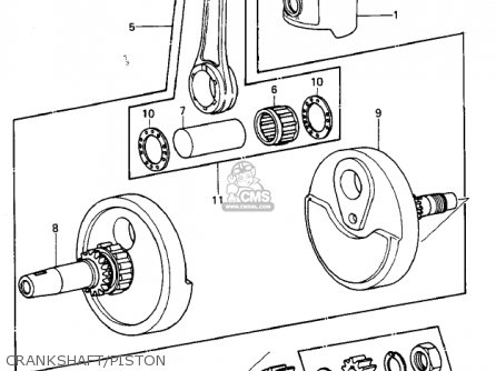 CRANKSHAFT/PISTON - KLX250A2 KLX250 1980