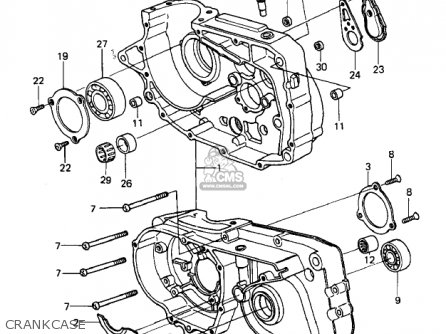 CRANKCASE - KLX250A2 KLX250 1980
