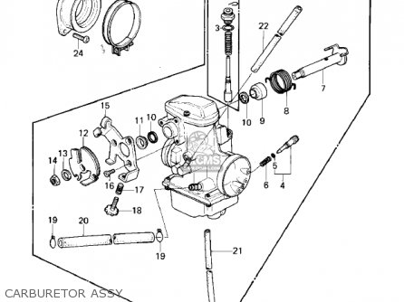 CARBURETOR ASSY - KLX250A2 KLX250 1980