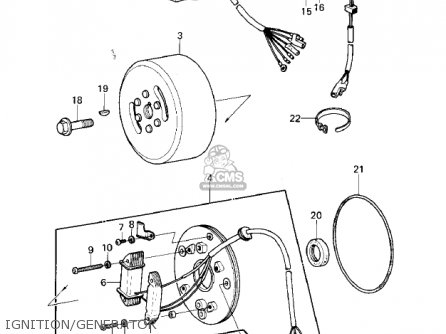 IGNITION/GENERATOR - KLX250A2 KLX250 1980