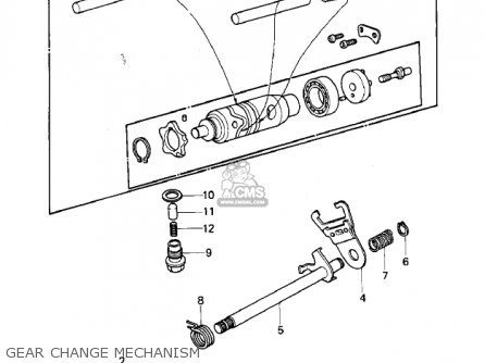 GEAR CHANGE MECHANISM - KLX250A2 KLX250 1980