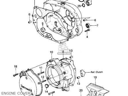 ENGINE COVERS - KLX250A2 KLX250 1980