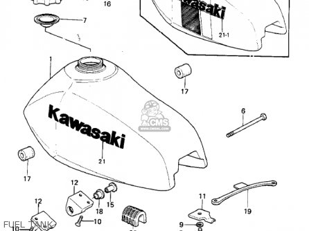 FUEL TANK - KLX250A2 KLX250 1980