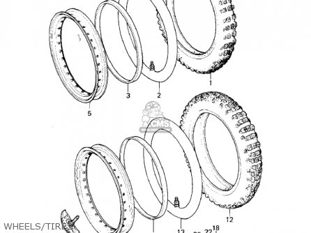 WHEELS/TIRES - KLX250A2 KLX250 1980