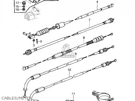 CABLES/METER - KLX250A2 KLX250 1980