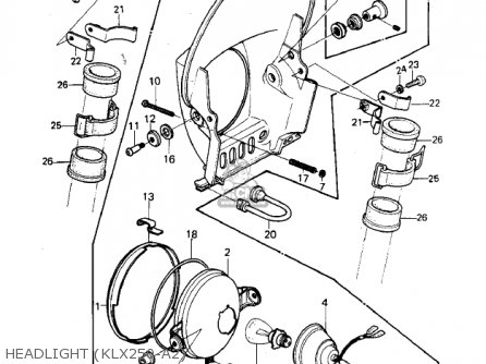 HEADLIGHT (KLX250-A2) - KLX250A2 KLX250 1980