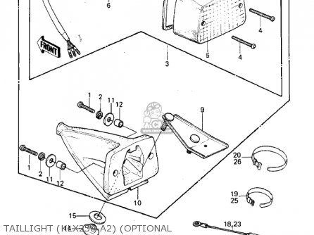 TAILLIGHT (KLX250-A2) (OPTIONAL - KLX250A2 KLX250 1980