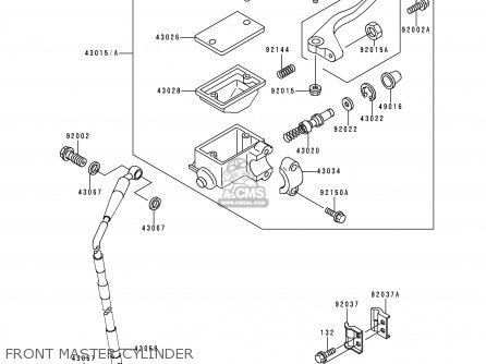FRONT MASTER CYLINDER - KLX250D1 KLX250R 1993 EUROPE UK