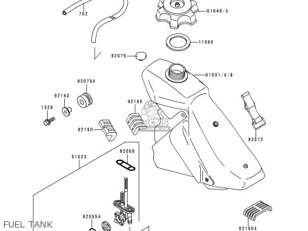 FUEL TANK - KLX250D1 KLX250R 1993 EUROPE UK