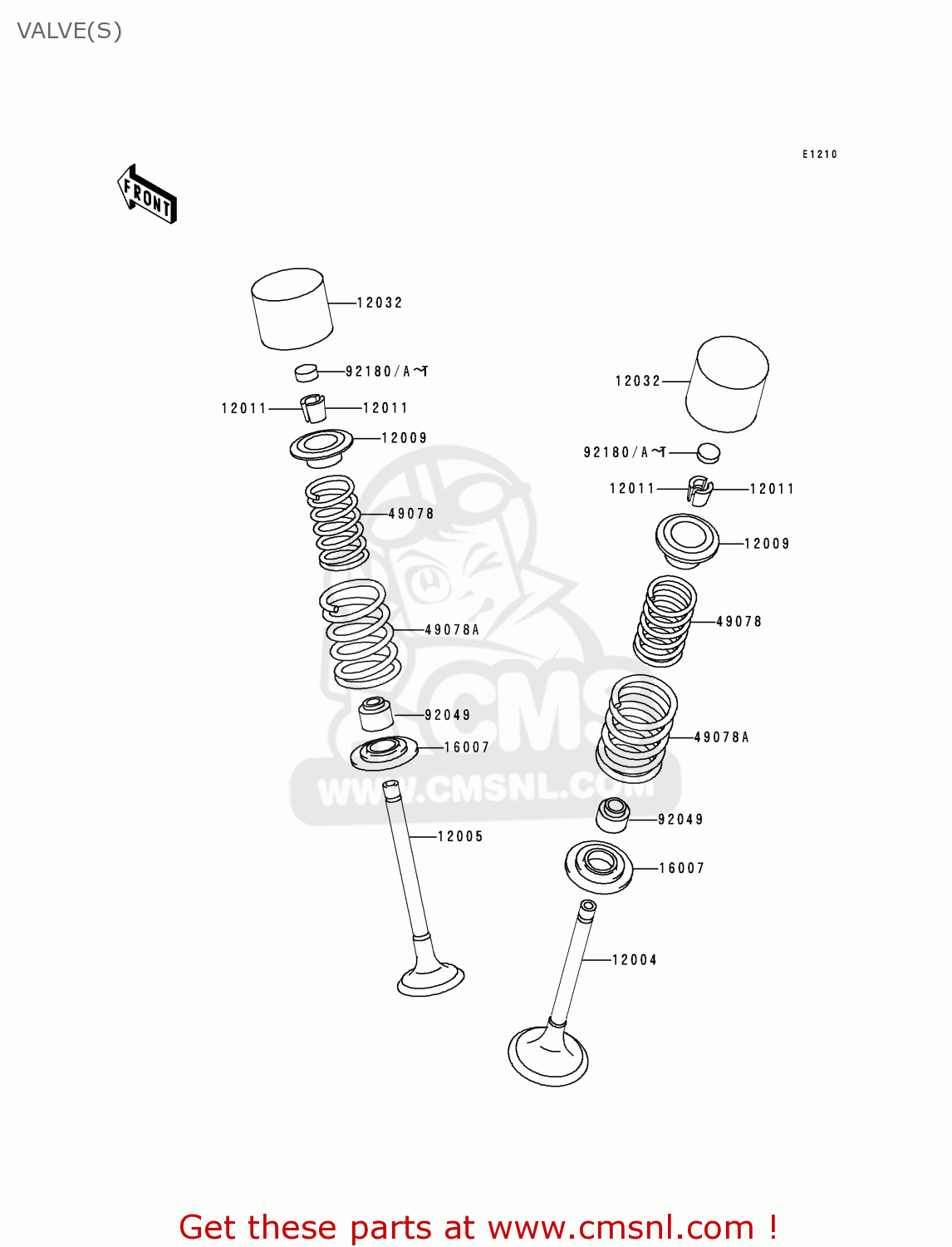 VALVE(S) KLX250D2 KLX250R 1994 EUROPE UK