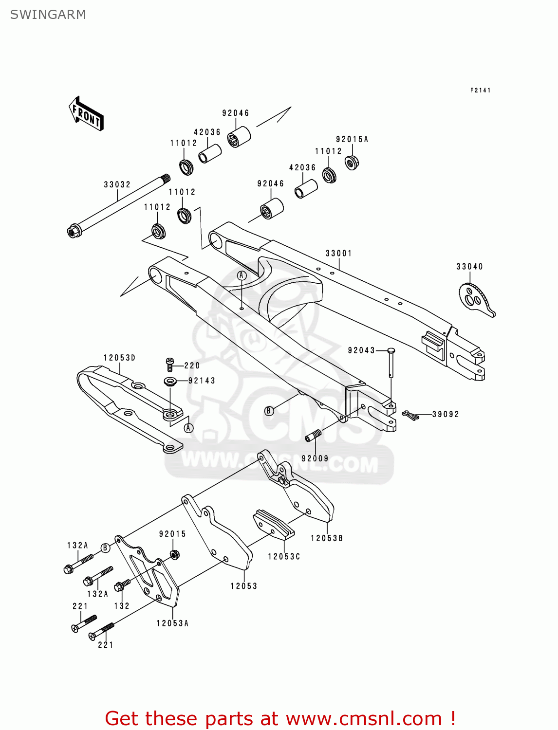 SWINGARM KLX250D2 KLX250R 1994 EUROPE UK