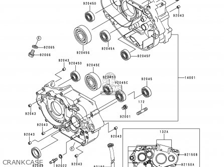 CRANKCASE - KLX250D2 KLXR 1994 USA