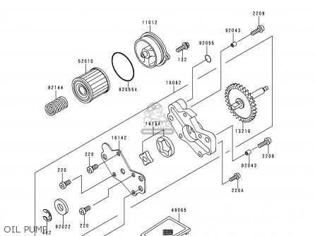 OIL PUMP - KLX250D2 KLXR 1994 USA