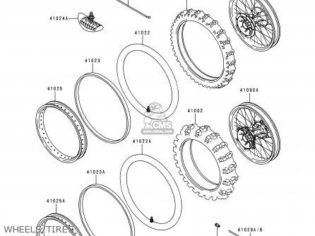 WHEELS/TIRES - KLX250D2 KLXR 1994 USA