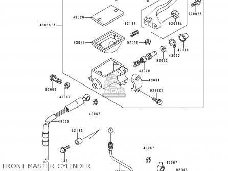 FRONT MASTER CYLINDER - KLX250D2 KLXR 1994 USA