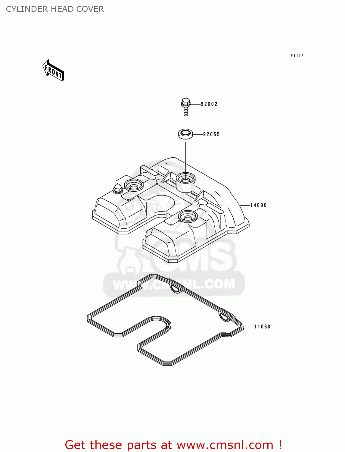 CYLINDER HEAD COVER KLX250D3 KLX250R 1995 EUROPE UK FR