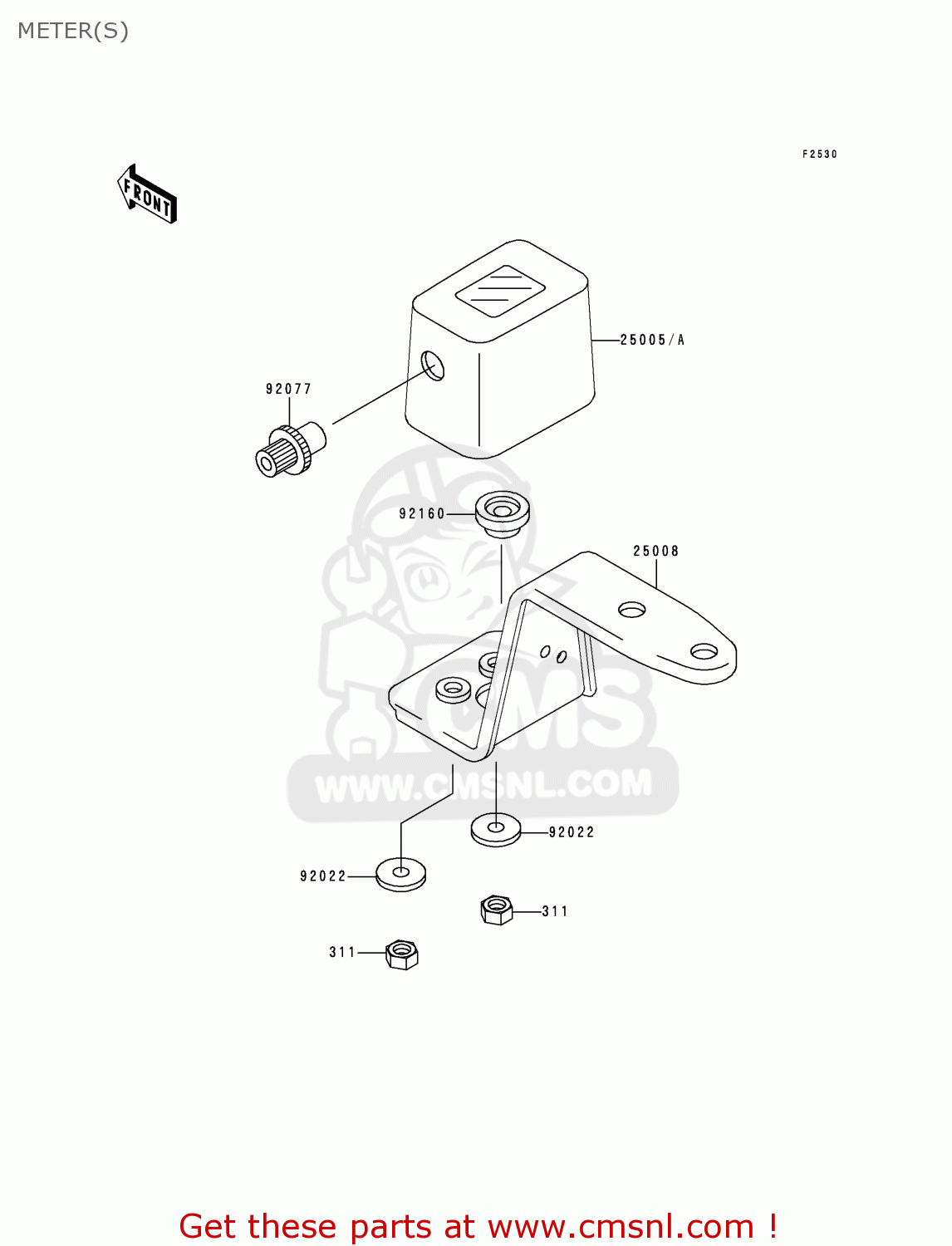 METER(S) KLX250D3 KLX250R 1995 EUROPE UK FR
