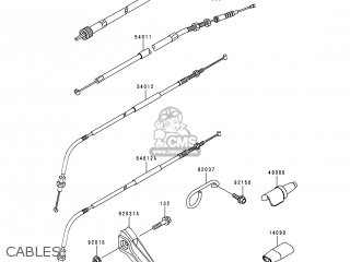 CABLES - KLX250D3 KLX250R 1995 EUROPE UK FR