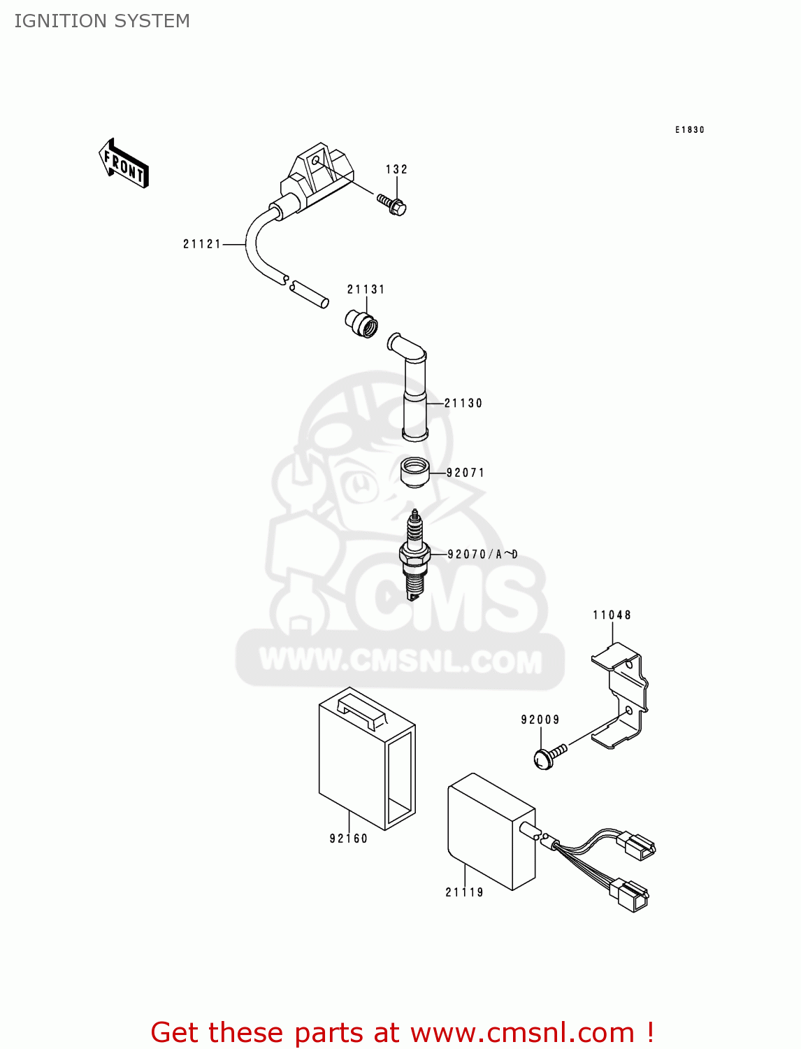 IGNITION SYSTEM KLX250D3 KLXR 1995 USA CANADA