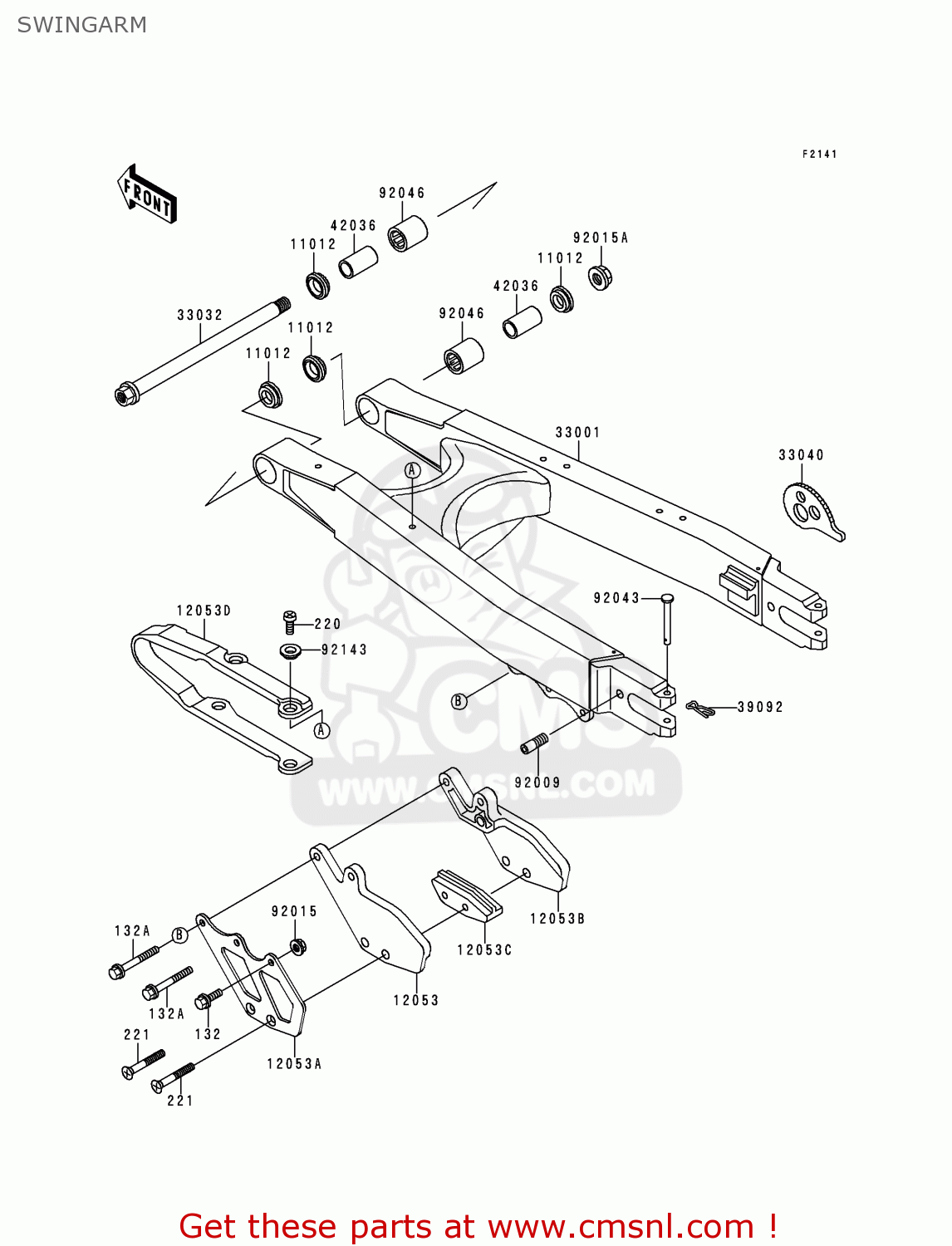 SWINGARM KLX250D3 KLXR 1995 USA CANADA